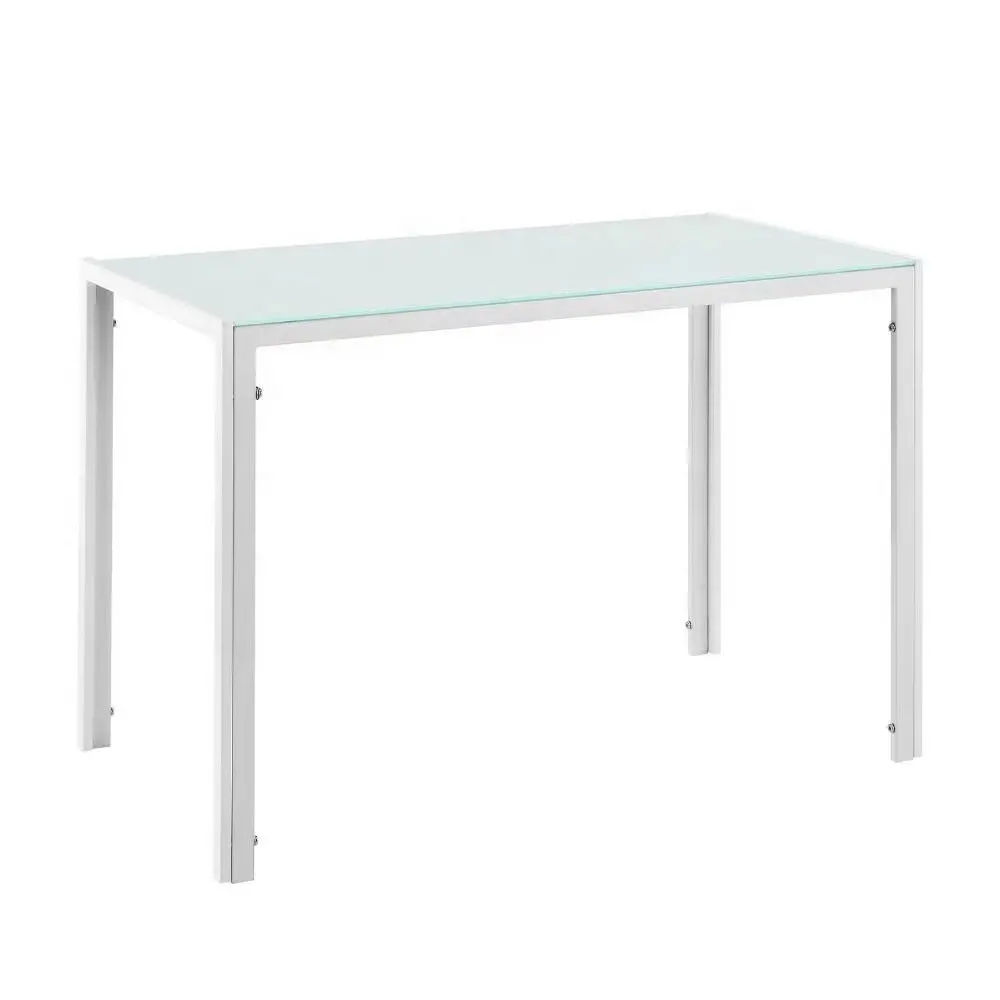 cheap steel frame tempered glass dining tables for kitchen dining sets furniture table