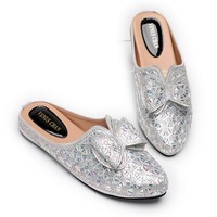 Chaussures de marche scintillantes printemps/été, chaussures plates en tissu respirant, pantoufles très vendues
