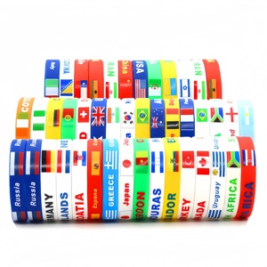 Pulsera de Silicona Mundial 2026, Brazalete de Recuerdo de EE. UU., Canadá y México, Regalo Personalizado con Logotipo para Aficionados al Fútbol, para Promoción al por Mayor - Product Image 2