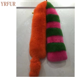 Y.<span class=keywords><strong>ROGUSA</strong></span> Marca YR781 Lujo Real Fox Fur Chal Block Color Fur CAPE - Product Image 6