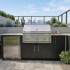 ครัวกลางแจ้งสเตนเลส 304 ได้รับการรับรองมาตรฐาน CE ป้องกันแมลงอเนกประสงค์ พร้อมตู้เก็บของ - Product Image 2