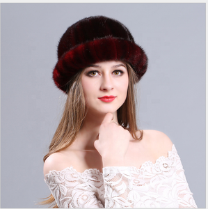 Cappello di <span class=keywords><strong>pelliccia</strong></span> di visone capelli lunghi berretto di <span class=keywords><strong>pelliccia</strong></span> di <span class=keywords><strong>castoro</strong></span> naturale <span class=keywords><strong>Vintage</strong></span> invernale - Product Image 6