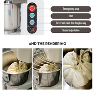 Chine Machine à pain 220V monophasé 60 litres 25kg mélangeur de cuisson de pâte mélangeur électrique mélangeur de farine Machine pour boulangerie