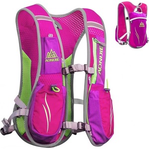 Échantillon gratuit : Gilet de course réfléchissant, respirant et léger pour sports de plein air, avec porte-téléphone et bouteilles d'eau - Product Image 2