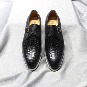 جديد الخريف الراهب حزام جلد عارضة أحذية الرجال المصنوعة يدويا نمط شبه رسمي أحذية العمل المخصصة - Product Image 4