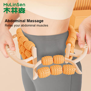 MuLinSen baru 18 roda 29 roda pijat tubuh otot rileks plastik cincin tipis klip kaki tongkat pijat Yoga rol otot - Product Image 6