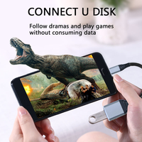 Cable Adaptador OTG 3.0 Tipo-C a USB con Nylon Trenzado para Teléfono Móvil, Computadora, Teclado, Carga y Transferencia de Datos USB Tipo C