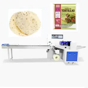 Arabic Bread Pita Tortilla Chapati Automatic Horizontal Wrapping Flow Pack Machine