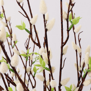 Branches d'Saule Argenté Artificielles en Plastique Blanc Haute Simulation pour Décoration de Mariage, Maison, Accessoires du Nouvel An et Arrangements Floraux - Product Image 2