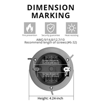 Boîtier de dérivation pour PC, interrupteurs, résistant au feu, testé ETL, protection IP44, 4,24 pouces, amélioration de l'habitat KEYGMA YGC-18CU