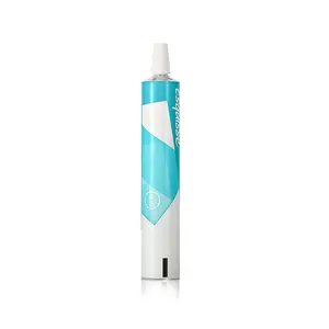 Tubo de aluminio cosmético personalizable al por mayor tapón de rosca azul vacío 30ml tubo de aluminio para crema de ojos