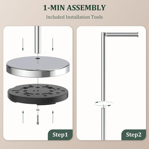 Support mural moderne et écologique en acier inoxydable pour <span class=keywords><strong>rouleau</strong></span> de <span class=keywords><strong>papier</strong></span> toilette, idéal pour salle de bain, cuisine et salon – Meilleures ventes - Product Image 5