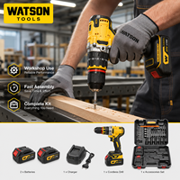 Kit de perceuse électrique sans fil en gros, 21V, avec batterie au lithium et accessoires pour le travail du bois et les réparations domestiques