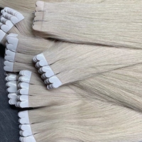 Micro ruban adhésif d'interface de cheveux humains vierges russes Mini ruban adhésif invisible à double tirage dans les extensions de cheveux Vente en gros