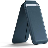 Penyangga Kartu Magnetik Penyangga Kartu Magnetik untuk iPhone 16 15 14 13 12, Dompet Lipat Kulit PU dengan Penyangga