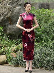 Raso di seta Midi migliorato Cheongsam nuovo bordo in pizzo migliorato Qipao <span class=keywords><strong>abiti</strong></span> <span class=keywords><strong>da</strong></span> sera in stile cinese abito <span class=keywords><strong>da</strong></span> <span class=keywords><strong>cerimonia</strong></span> <span class=keywords><strong>donna</strong></span> - Product Image 2