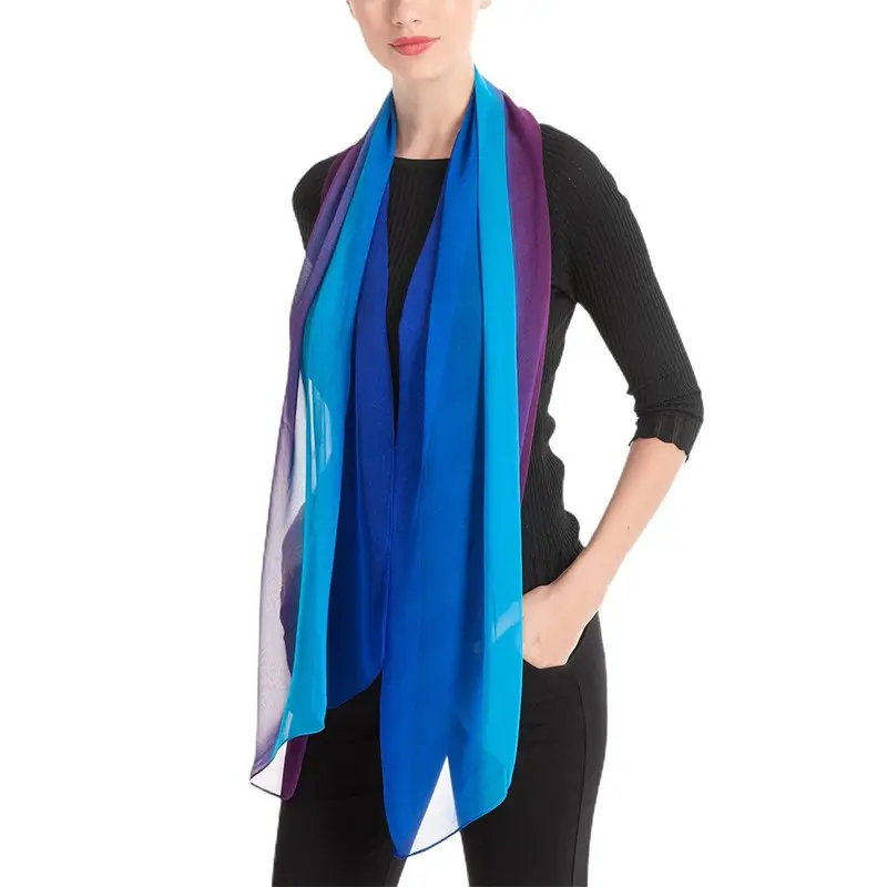 Summer Beach shawls long printing georgette Chiffon Girl Silk 50*160cm gauze scarf Adult Women scarves