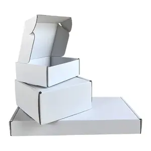 kundendefiniertes logo rosa weiße farbige kosmetik-verpackung aus wellpappe mailer-box versandbox papierbox
