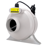 Kit de ventilateur à radon en plastique de 4 pouces DCFAIR, fabrication directe, RF-110W1-Kit, 4x3 coupleurs en caoutchouc, indicateur de pression d'air, 115V 2300RPM