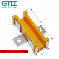 Xizi Ots Insert de patin de guidage pour contrepoids d'ascenseur sans salle de machine 100*16 10 6mm, doublure de patin de glissement pour rail auxiliaire, pièces d'ascenseur