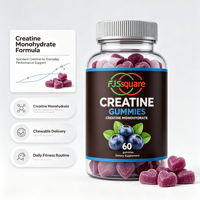 Permen Gummy Rasa Blueberry Creatine Monohydrate Antioksidan Suplemen Kebugaran Premium Meningkatkan Pertumbuhan Otot Latihan Eksplosif