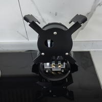 Cuisinière combinée gaz-électrique haute puissance à 3 brûleurs avec minuterie, multifonctionnelle, portable, pour camping-car, surface en verre, allumage électronique