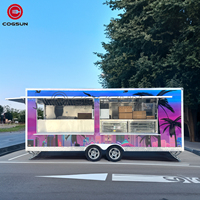Cogsun Premium Street Food Trailer Avec Cuisine Complète pour Burgers Frites et Camion de Crème Glacée Molle