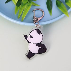 Llavero de acrílico con diseño de panda de dibujos animados, colgante, regalo pequeño para estudiantes, decoración, accesorios bonitos, China, empaquetado individualmente - Product Image 6