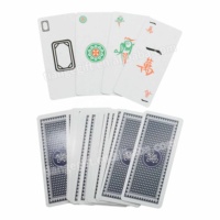 Jeu de cartes de mahjong en papier personnalisé pour la famille chinoise, écologique, recyclable, double face, 144 cartes, pour le plaisir