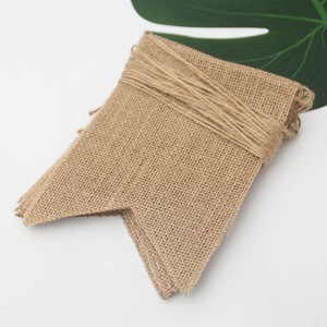 Naturaleza yute cuerda arpillera Banner banderín boda decoración fotografía accesorios fiesta - Product Image 5