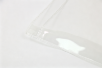 Sacs d'emballage en plastique imperméables personnalisés en gros avec logo imprimé, pochette transparente en PVC avec fermeture éclair coulissante et trou de suspension