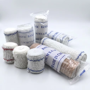Bandage en crêpe de coton de qualité médicale, hautement élastique, avec clip en aluminium pour pansement, vente en gros d'usine - Product Image 4