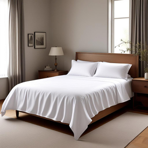 Màu Rắn 4 Mảnh Tấm Sợi Nhỏ Thiết Lập Bộ Đồ Giường Mềm Thiết Lập Với Vỏ Gối Và Sâu Túi Được Trang Bị Tấm - Product Image 2