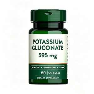 Suplemento al por mayor de Gluconato de Potasio 595 mg en Cápsulas, Sin GMO, Sin Gluten, Suplemento Dietético Vegano de Potasio, 60 Cápsulas - Product Image 1