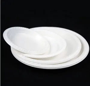 Disposable Tray Eco Friendly Microwavable Dish Biodegradable Pulp Round Food Plates 7 9 10inch for Restaurant