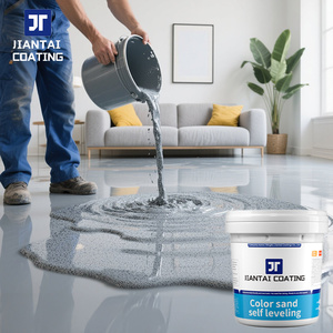 Revestimiento epóxico autonivelante para pisos con efecto arena de mármol coloreado, pintura epóxica duradera, impermeable y para exteriores. - Product Image 1