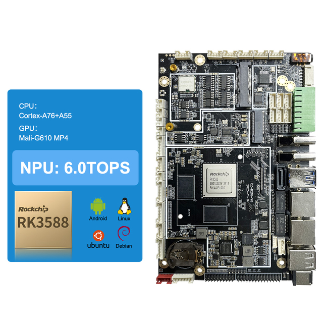 Factory OEM Rockchip RK3588 A55 Development Board NPU 8K Integrated SATA 128GB New Capacitive Touch Screen LCD Monitor Android