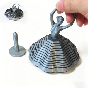 Jouet sensoriel anti-stress en forme de ballerine imprimé en 3D, double mouvement, spirale changeante de couleur pour le soulagement du stress - Product Image 1