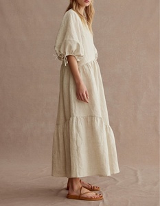 Abito grande da <span class=keywords><strong>donna</strong></span> in cotone canapa gonna larga per le vacanze abito a-line <span class=keywords><strong>vendita</strong></span> calda 100% canapa <span class=keywords><strong>abbigliamento</strong></span> <span class=keywords><strong>donna</strong></span> abito da ragazza all'<span class=keywords><strong>ingrosso</strong></span> - Product Image 2