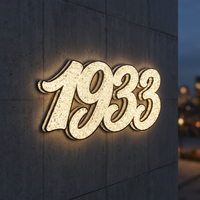 Letras Acrílicas 3D con Iluminación Frontal LED Personalizadas, Letrero con Logotipo de Empresa, IP54 Resistente al Agua, Multicolor, Control Remoto, Montaje en Pared