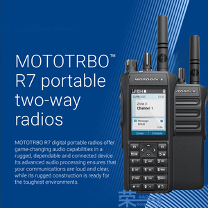 Портативная двухдиапазонная радиостанция UHF/VHF MOTOTRBO R7, цифровая DMR рация с GPS и шифрованием AES256 для Motorola R7 - Product Image 3