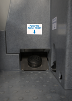Toilette extérieure portable en plastique HDPE avec pompes à pied et grand conteneur à déchets pour maison préfabriquée publique