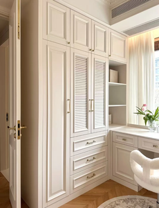 Miglior prezzo Multi-funzionale combinato toletta e guardaroba Design francese color crema guardaroba per la camera da letto - Product Image 3