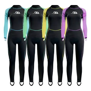 Phụ nữ Wetsuit 3mm Neoprene ướt phù hợp với trở lại zip trong nước lạnh đầy đủ lặn phù hợp với cho thể thao dưới nước