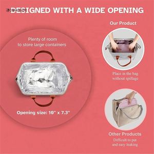 2024 Customized Modern Soft Aluminum Foil <b>Lunch</b> Box Cooler <b>Tote</b> <b>Bag</b> Thermal Insulated Leakproof for Adults Women Polyester - Product Image 4