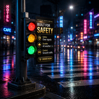 Feu de signalisation routière RYG 100 mm (4 pouces) à 3 sections, rouge-vert, avec lentille anti-éblouissement, visibilité >1000 m, alimentation secteur pour la sécurité routière