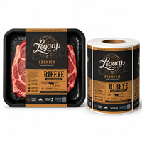 Étiquettes personnalisées pour emballages de viande et de bonbons en PP imperméable avec logo, autocollantes, impression premium pour bœuf