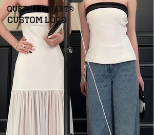 Top Corto da <span class=keywords><strong>Donna</strong></span>, Manica Corta, Vestibilità Ampia, Casual, Moda Personalizzabile con Logo, <span class=keywords><strong>Abbigliamento</strong></span> Grunge Y2K - Product Image 3