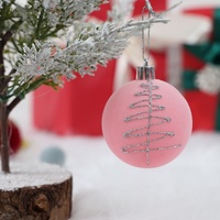 Adornos Navideños Vintage en Caja de Regalo, Bolas de Navidad con Múltiples Formas, Estrellas y Rayas, Flocadas, Rojas, Crema, Doradas, Modernas, Sencillas, Colgantes