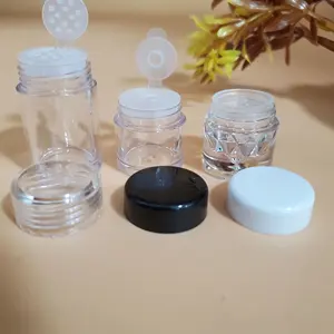 Rond clair 5g vide pot de gel de poudre en vrac récipient de poudre scintillante pour nail art